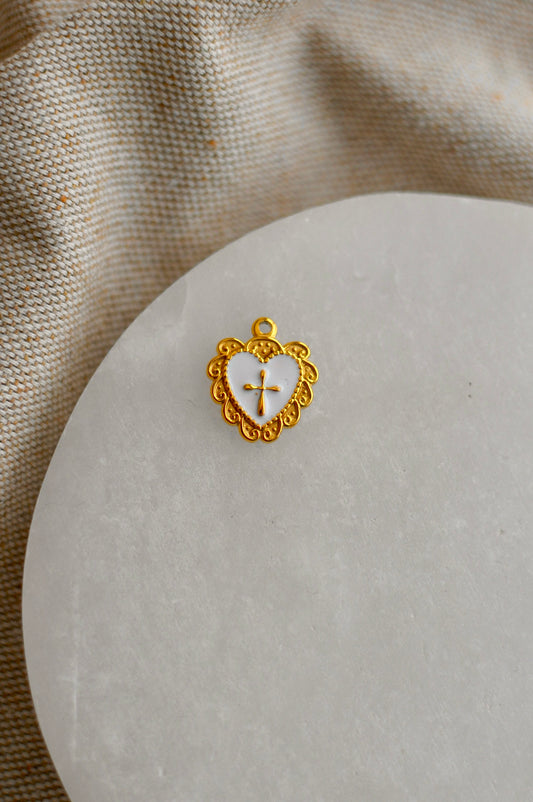 Heart Cross Charm