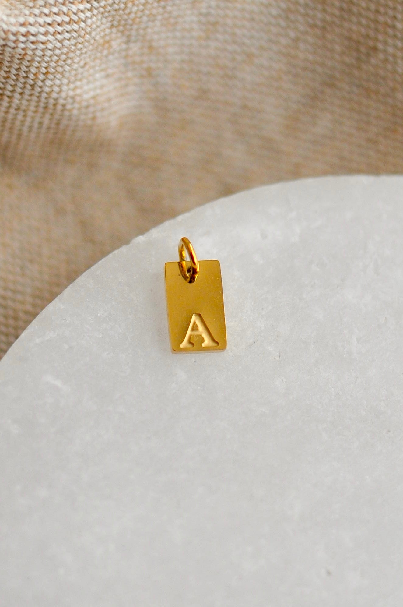 Dainty Square Letter Charms