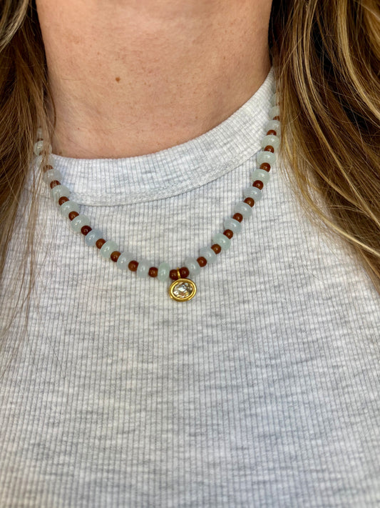 Brown Eyed Girl Beaded Necklace