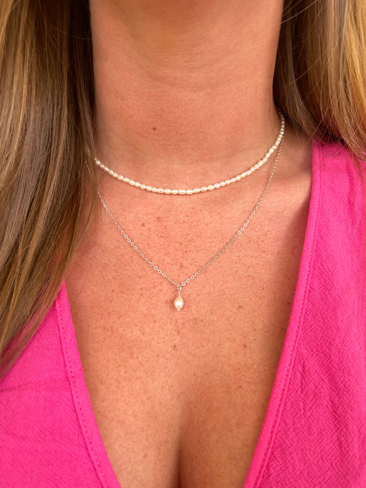 Pearl Pendant & Choker Necklace
