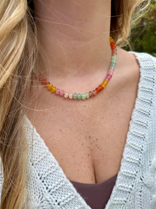 Pumpkin & Cinnamon Beaded Necklace