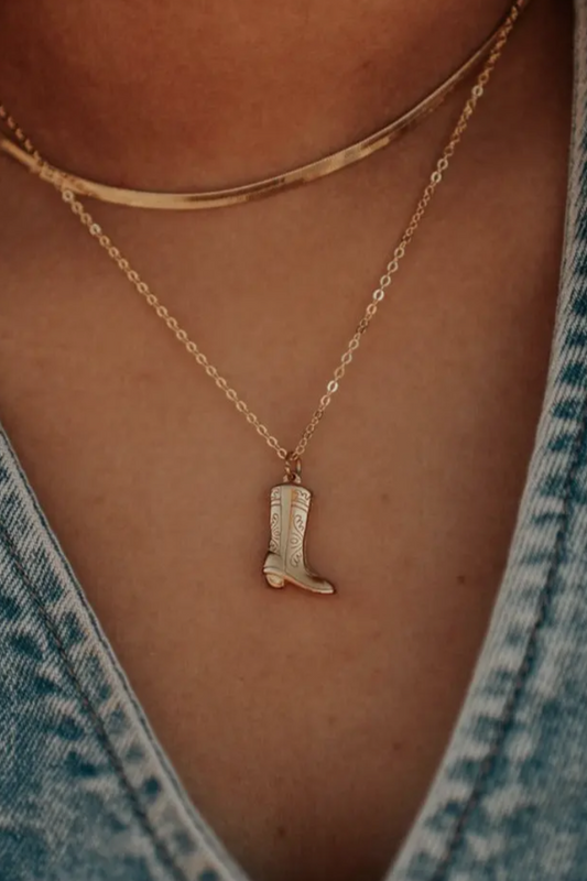 Cowboy Boot Necklace