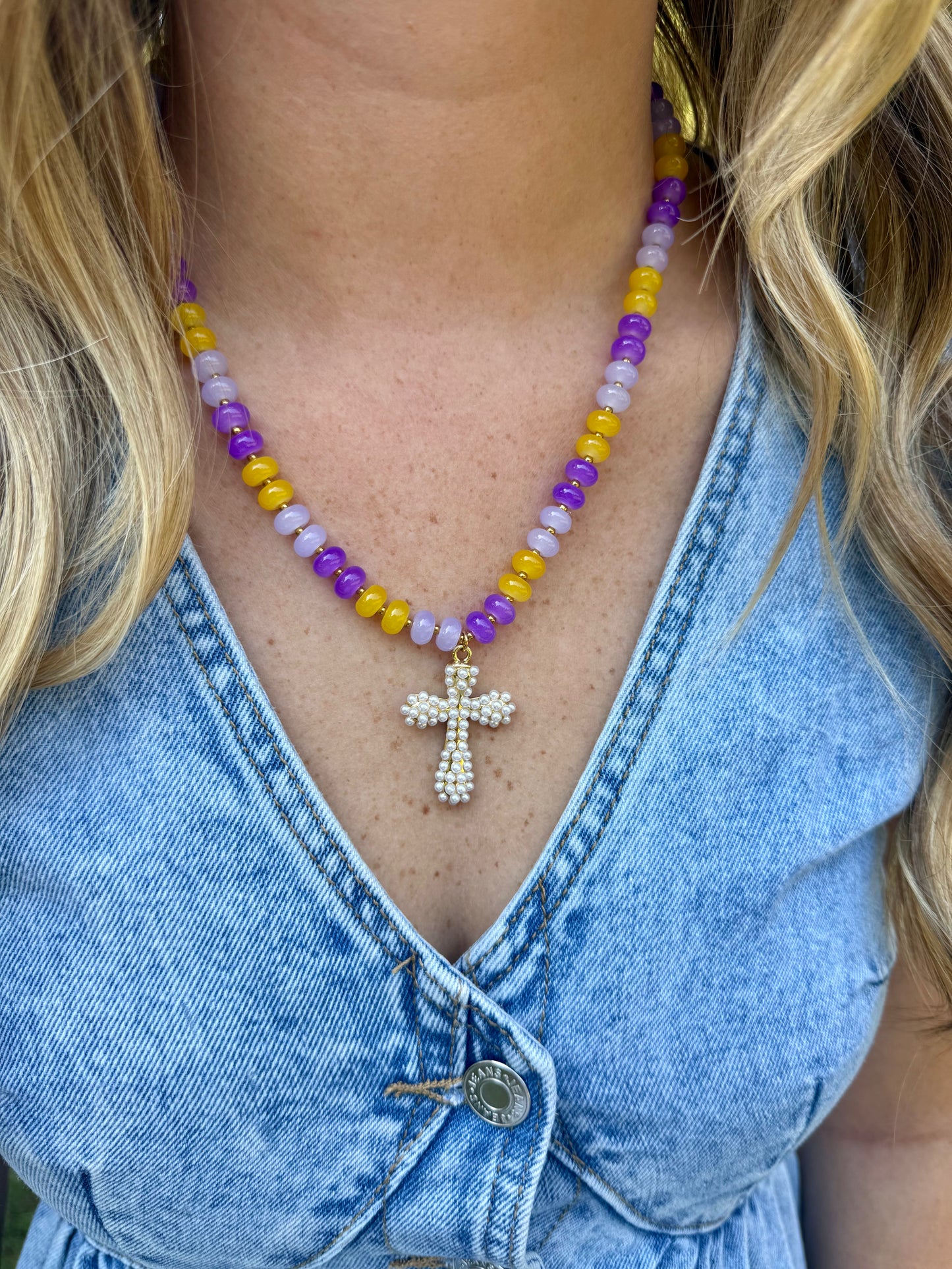 Geaux Girl Beaded Necklace