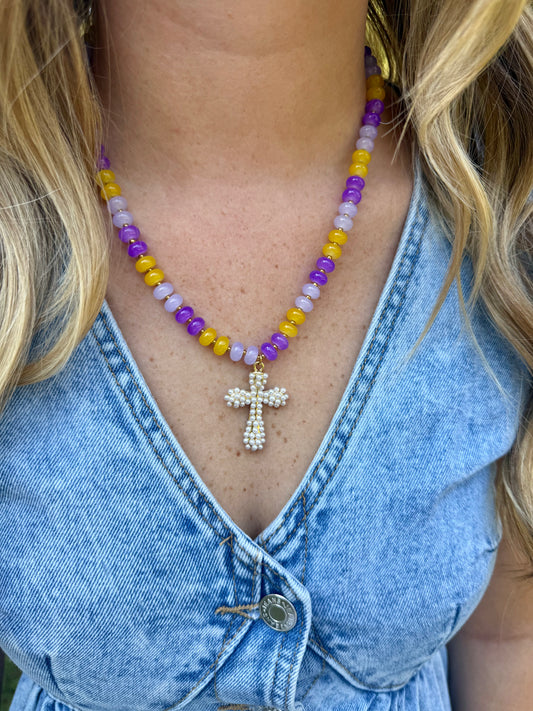 Geaux Girl Beaded Necklace
