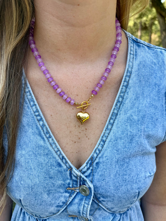 Lilac Beaded Necklace