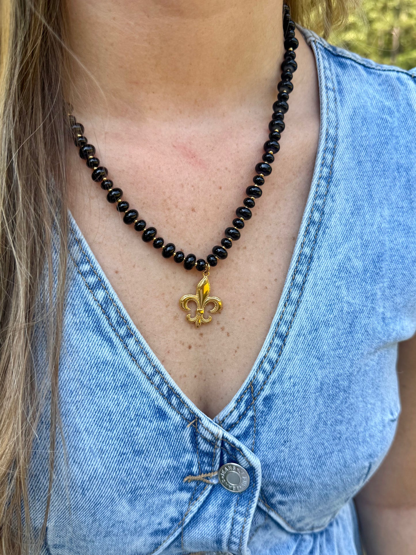 Who Dat Beaded Necklace