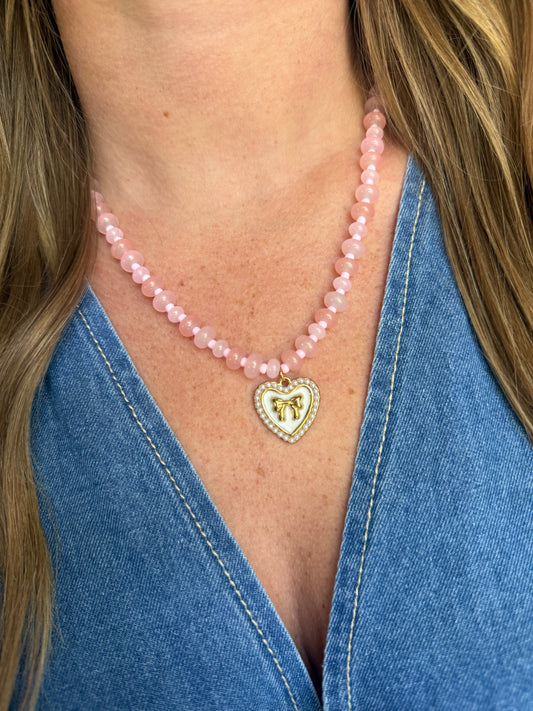 Rosé Beaded Necklace