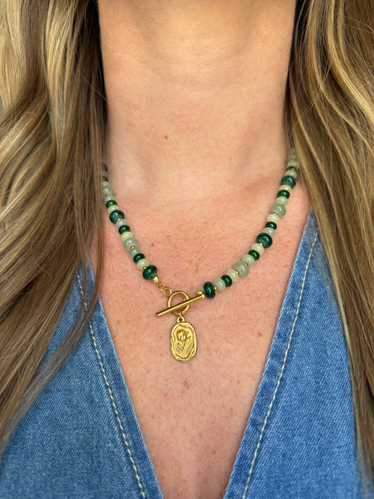 Lucky Tulip Beaded Necklace