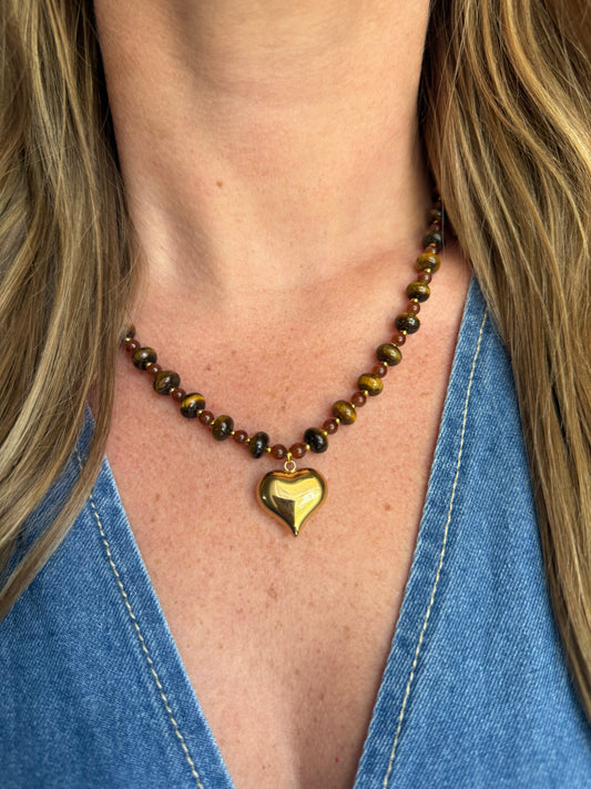 Maple Latte Beaded Necklace