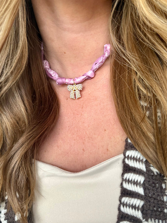 Eloise Bow Scarf Necklace