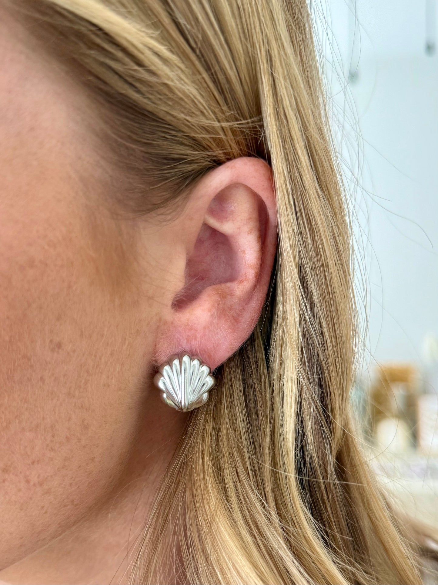 Shell Huggie Earrings
