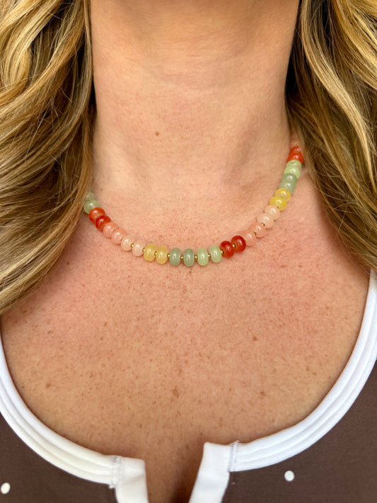 Pumpkin Beaded Necklace
