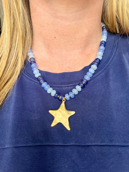 Cowboys Star Beaded Necklace