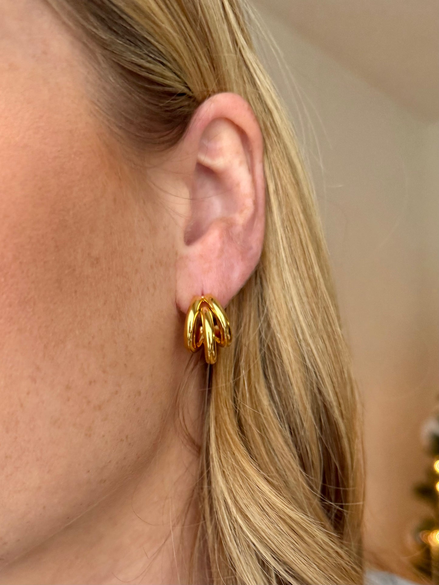 Three In One Small Statement Earrings