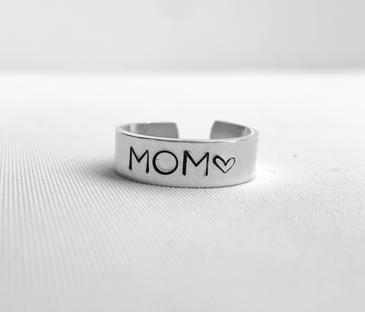 Mom Stamped Ring