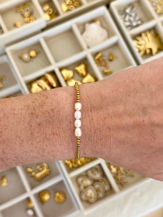 Four Pearl Beaded Bracelet