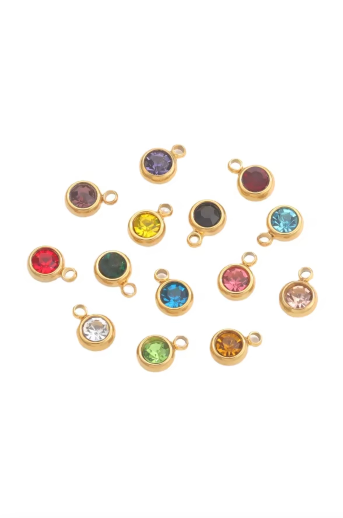 Birthstone Round Charm