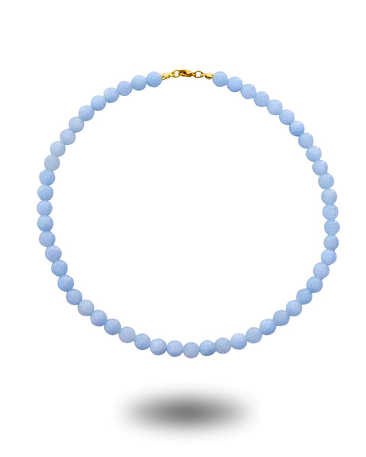 Vintage Blue Beaded Necklace