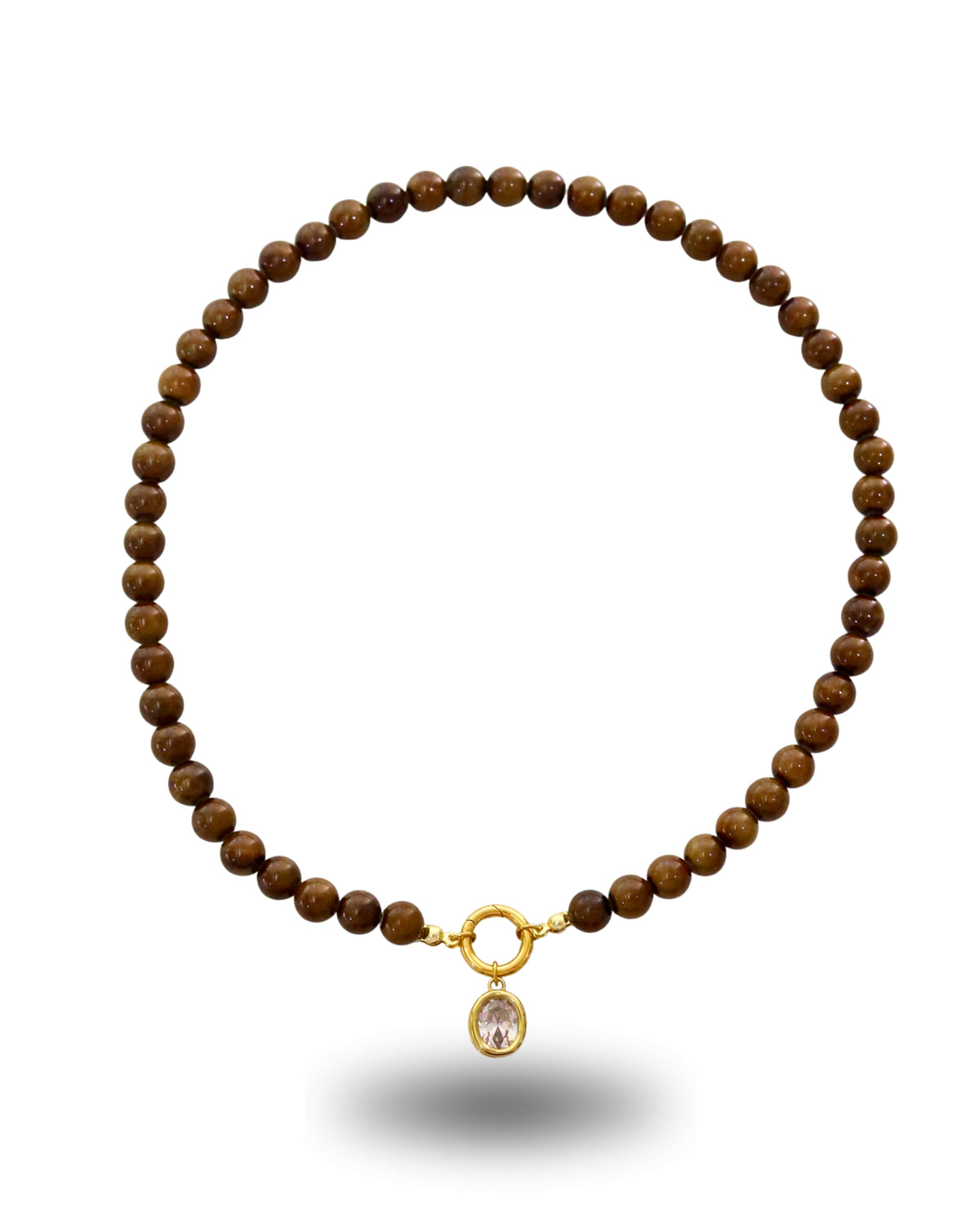 Dark Chocolate Beaded Necklace