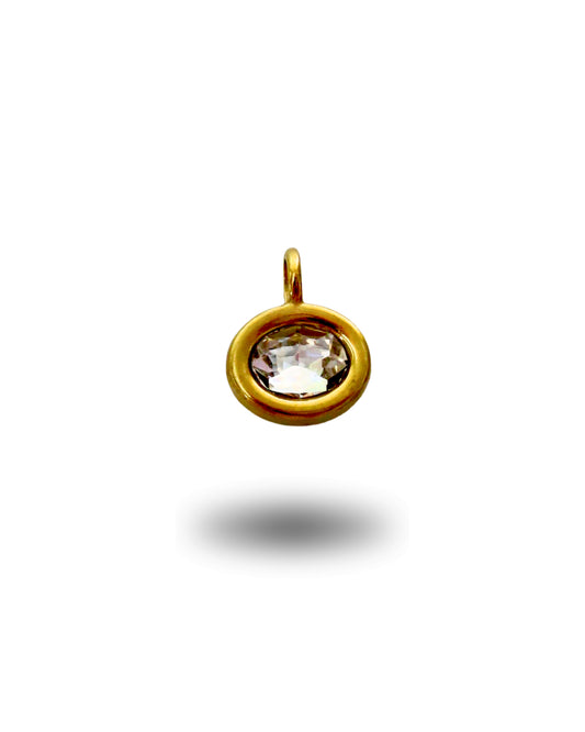 Round Stone Charm