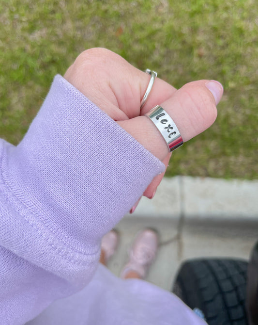 Name Stamped Ring