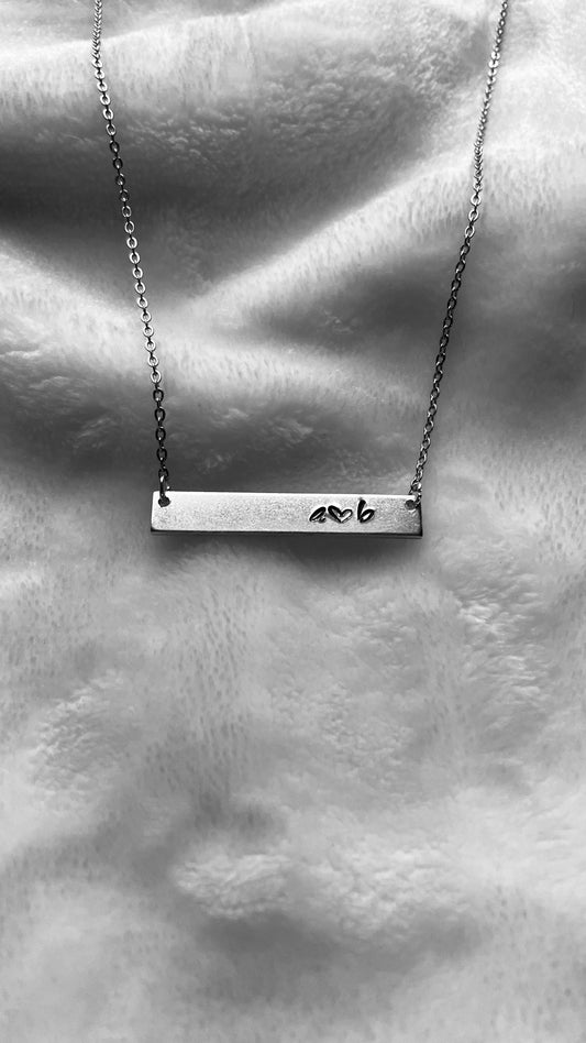 Relationship Bar Stamped Necklace