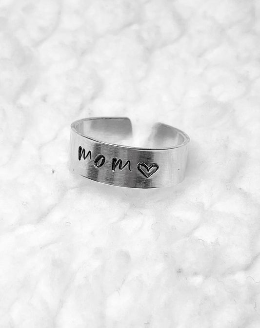 Mom Stamped Ring